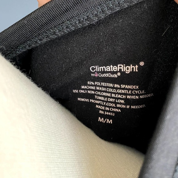 Cuddl Duds ClimateRight black long sleeve top - Picture 4 of 4